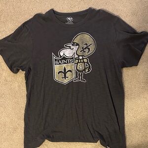 47 Men's Black and Gold Saints Graphic T-Shirt